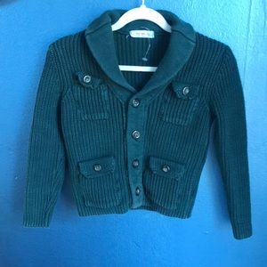 Elegant green button down sweater.